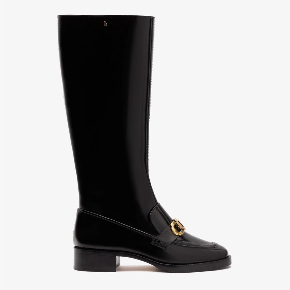 ✨Larroude✨Harrington Boot In Black Box Leather